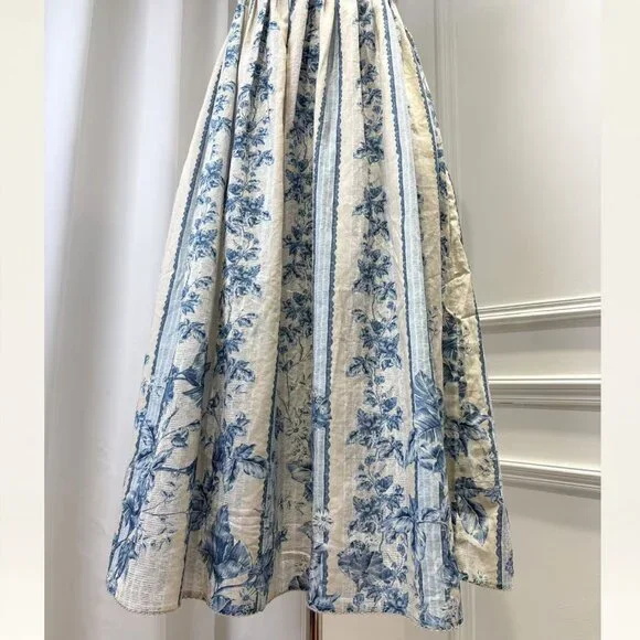 Agua by Agua Bendita Barbara Bougainvillea embellished printed linen midi dress - Picture 10 of 15